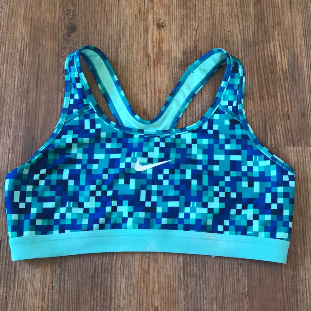 Nike sports bra large teal/blue